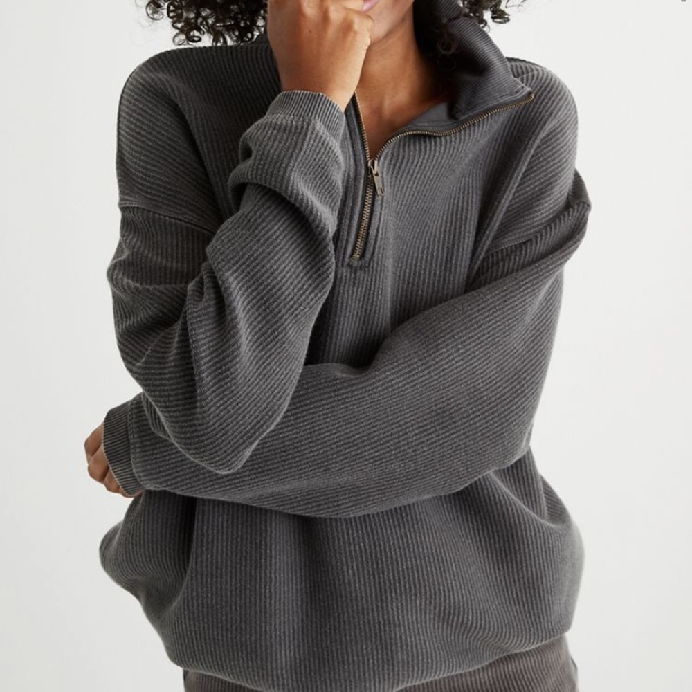 NWOT Aerie Good Vibes Corded oversized zip